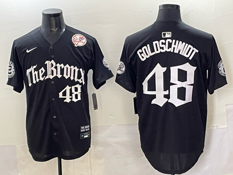 Men New York Yankees #48 Goldschmidt black MLB 2025 Nike jersey 002->new york yankees->MLB Jersey